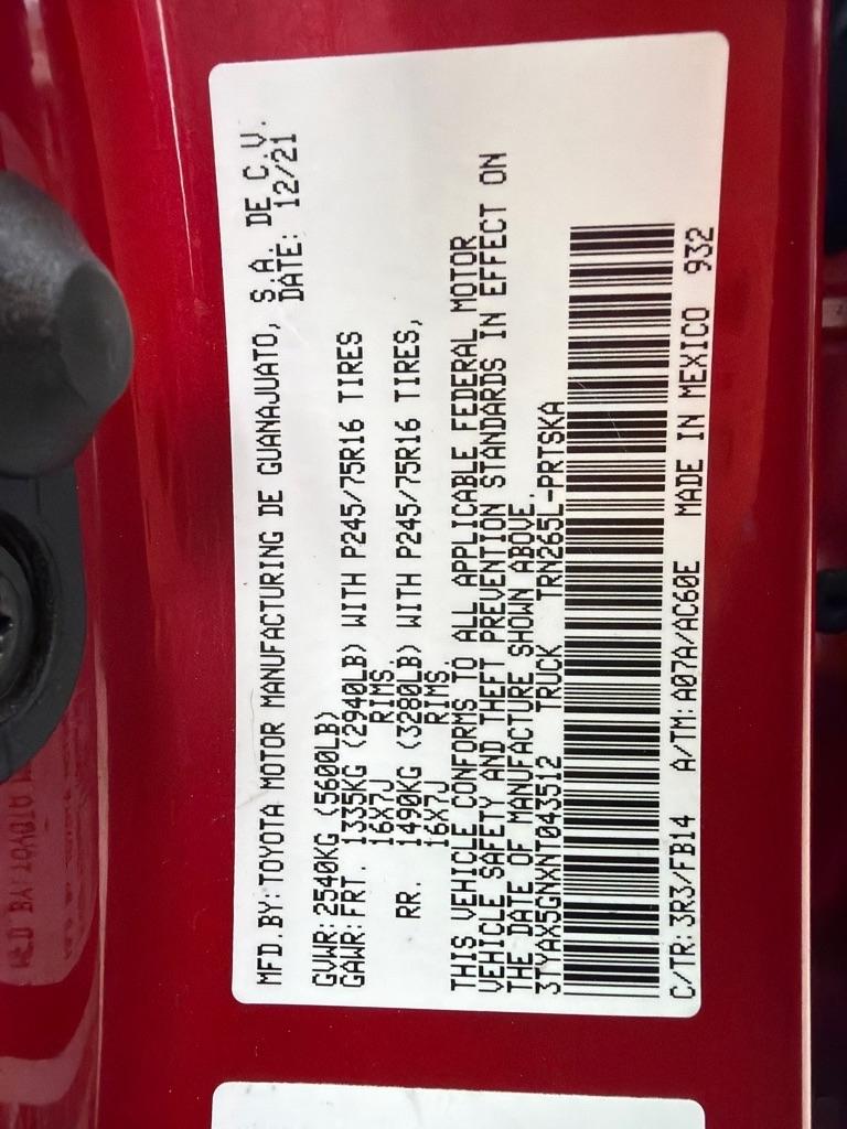 Toyota Tacoma SR5 Double Cab I4 2WD 2022