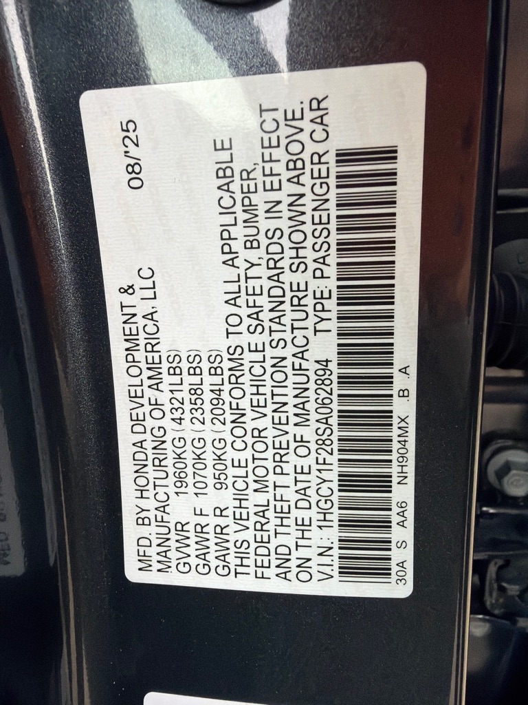 Honda Accord LX 2025