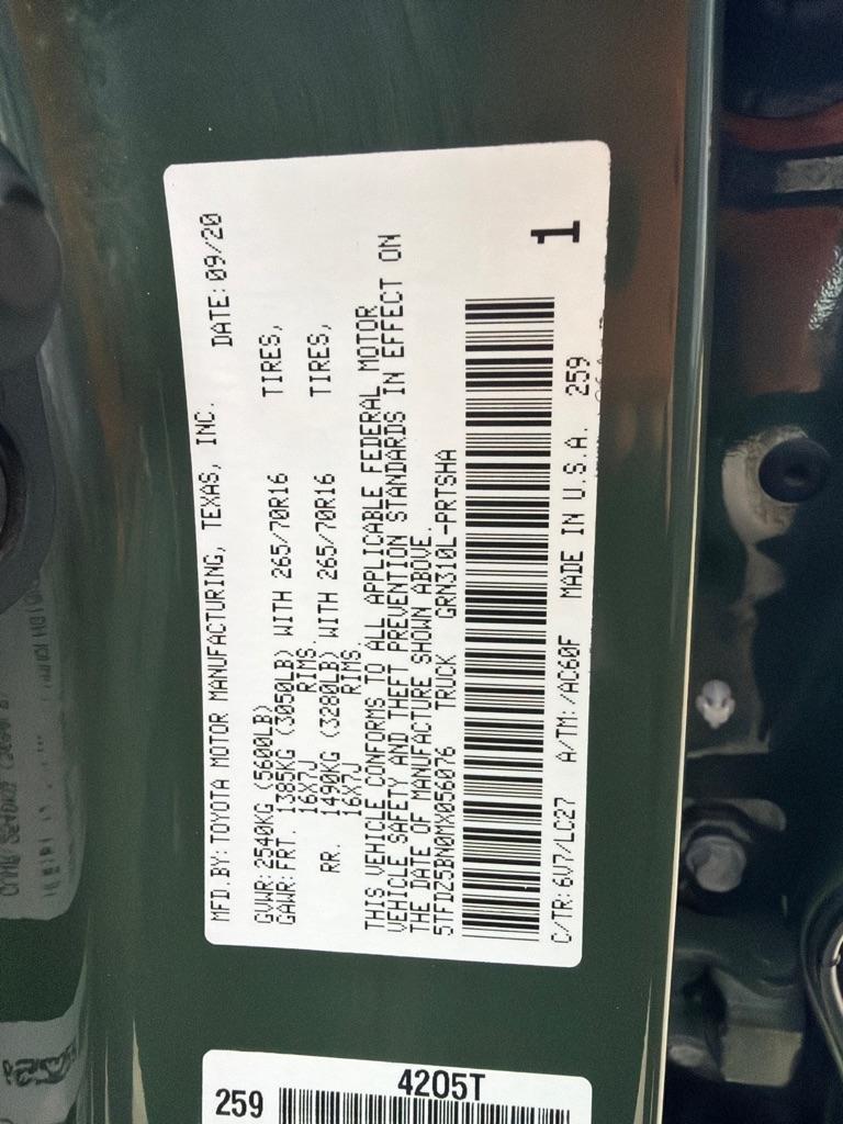 Toyota Tacoma SR5 Double Cab Super Long Bed V6 6AT 4WD 2021