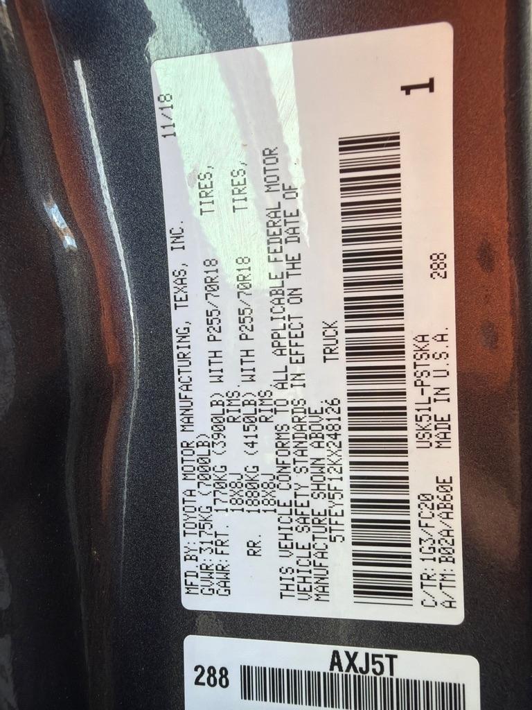 Toyota Tundra SR5 5.7L V8 CrewMax 2WD 2019