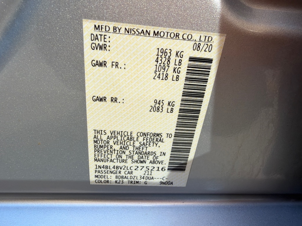 Nissan Altima 2.5 S 2020