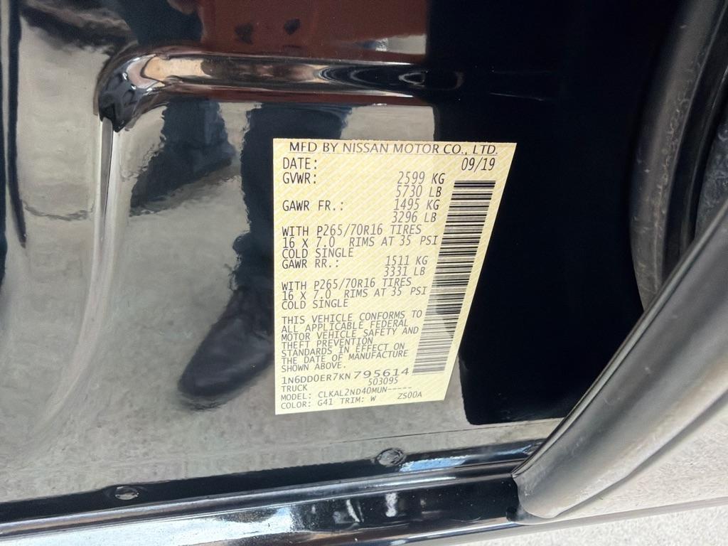 Nissan Frontier S Crew Cab 6MT 2WD 2019