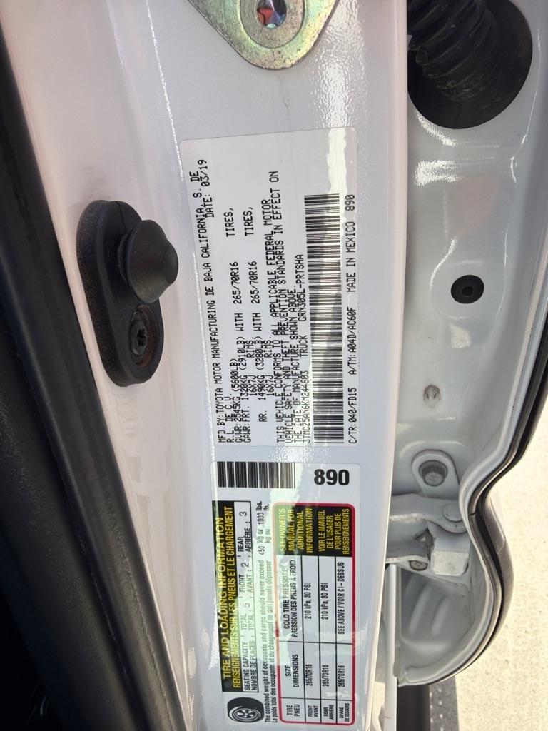 Toyota Tacoma SR5 Double Cab Long Bed V6 6AT 4WD 2019