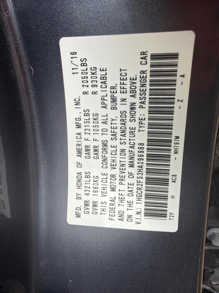 Honda Accord Sport CVT 2017