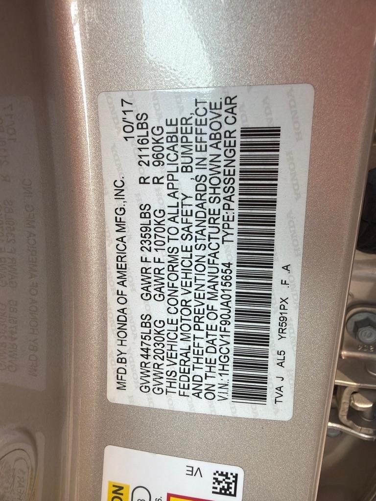 Honda Accord Touring CVT 2018