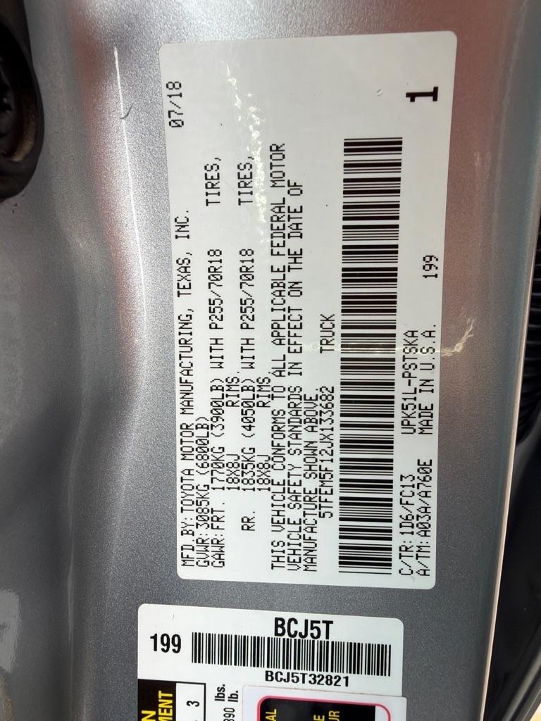 Toyota Tundra SR5 4.6L V8 CrewMax 2WD 2018
