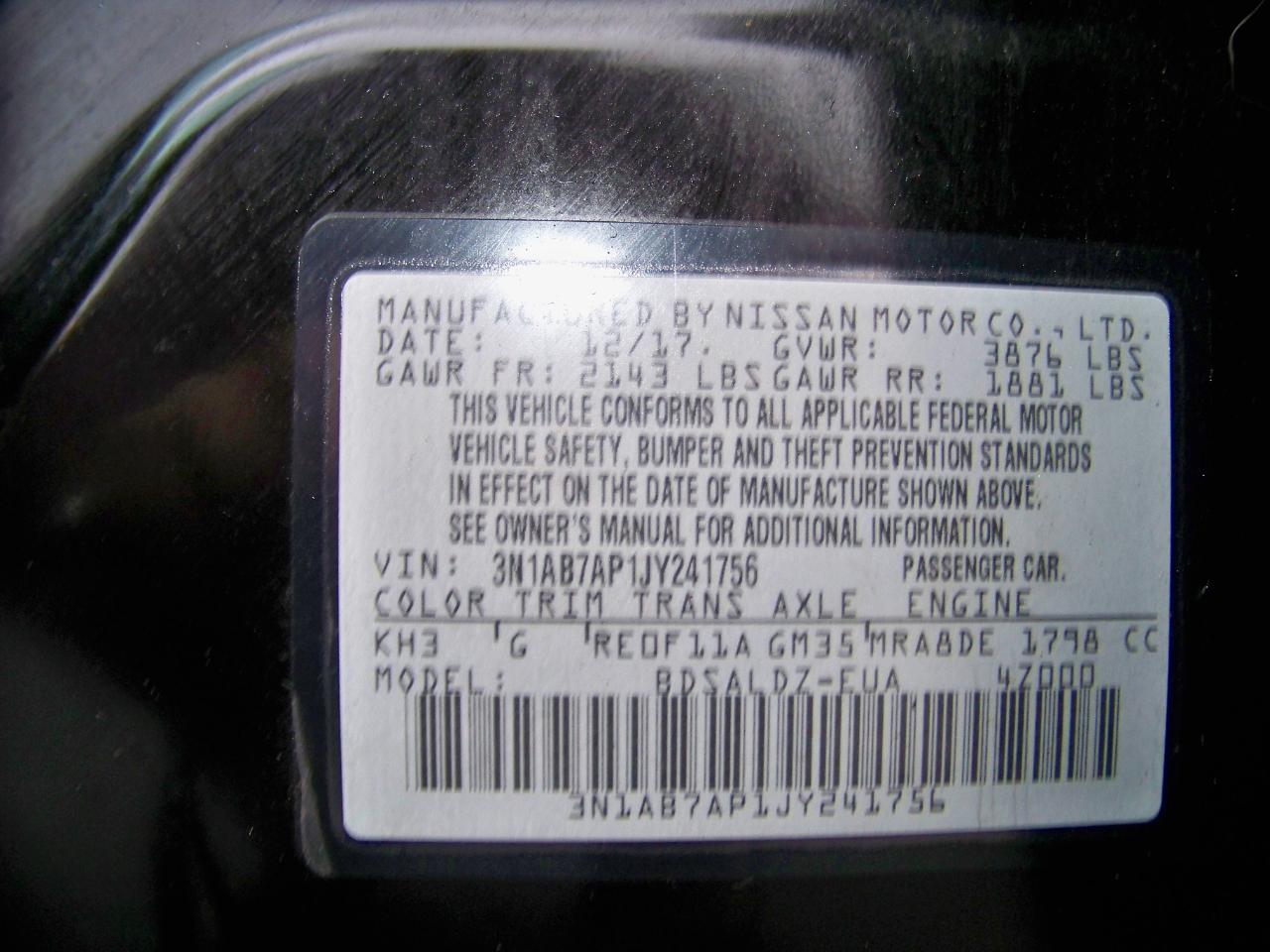 Nissan Sentra SV CVT 2018