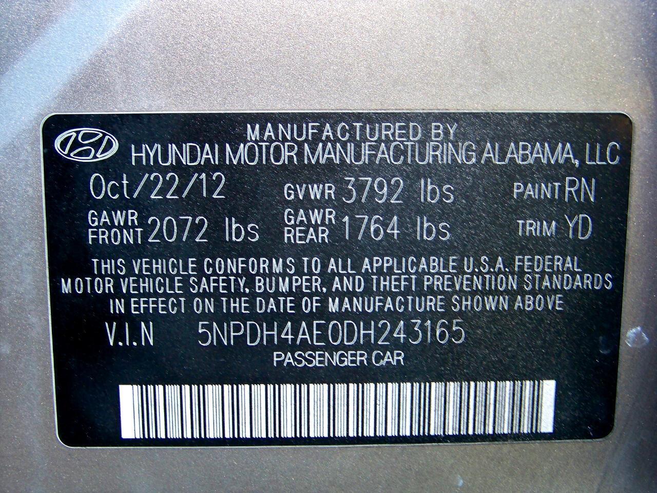 Hyundai Elantra GLS A/T 2013
