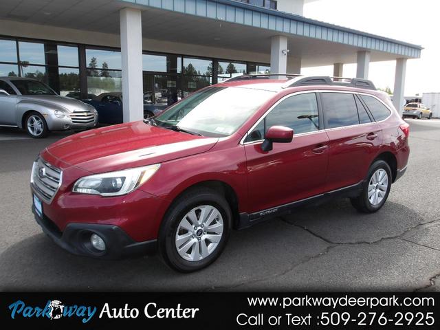 Red (Maroon) 2015 Subaru Outback 2.5i Premium Wagon All-Wheel Drive Automatic