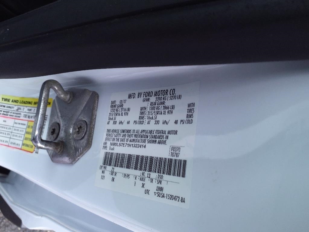 Ford Transit Connect Van XL LWB w/Rear Symmetrical Doors 2017