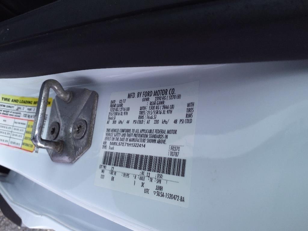 Ford Transit Connect Van XL LWB w/Rear Symmetrical Doors 2017