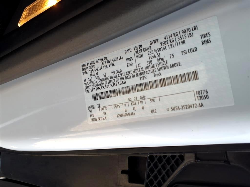 Ford Transit Cargo Van T-250 148" Hi Rf 9070 GVWR RWD 2020