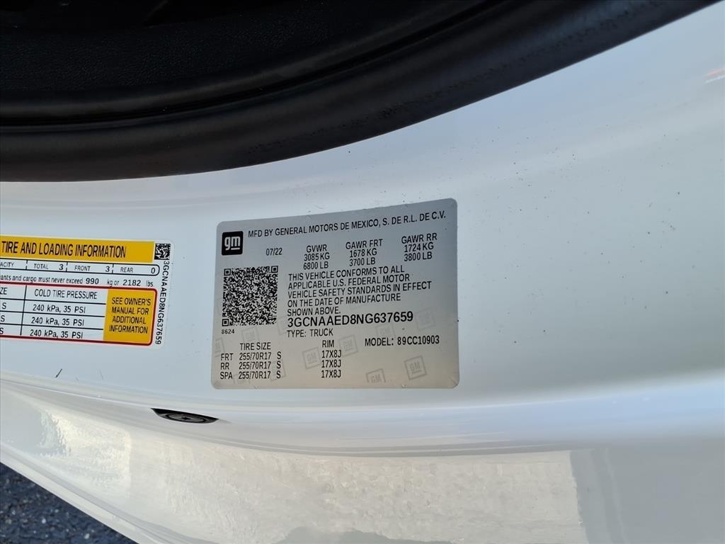 Chevrolet Silverado 1500 2WD Reg Cab 140" Work Truck 2022