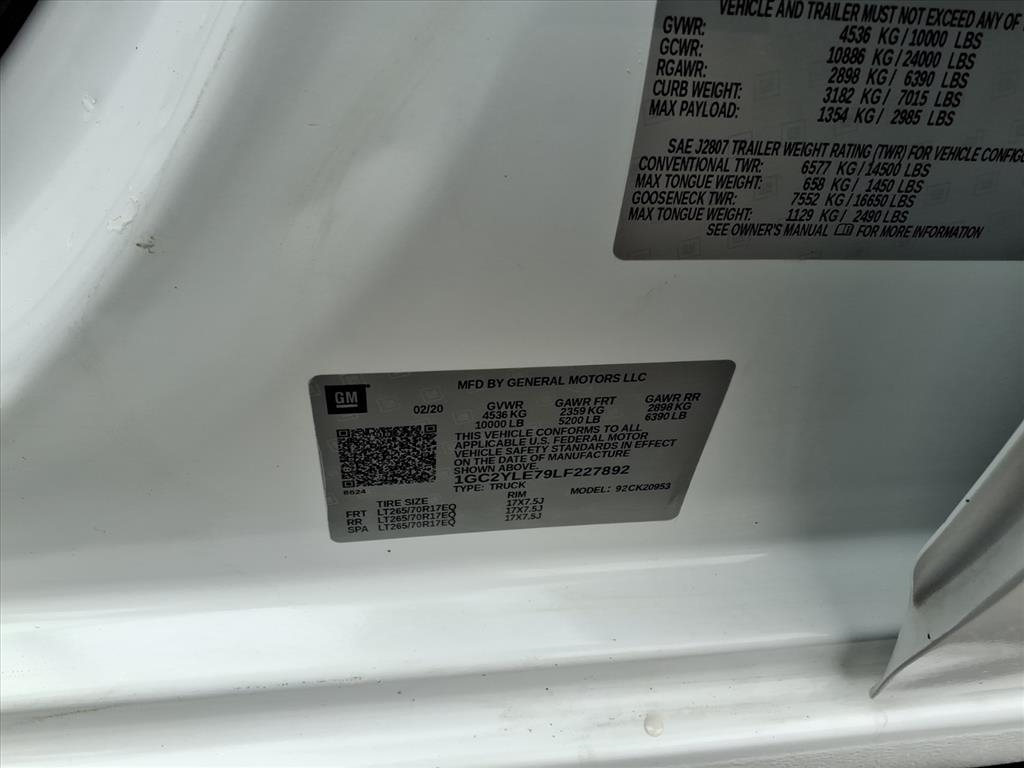 Chevrolet Silverado 2500HD 4WD Double Cab 162" Work Truck 2020