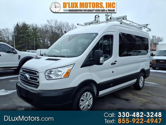 White 2019 Ford Transit Passenger 150 XL Medium Roof RWD with Sliding Passenger-Side Door Van Rear-Wheel Drive 6-Speed Automatic