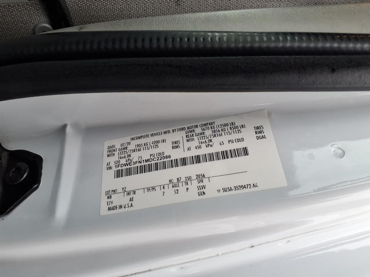 Ford E-Series Cutaway E-350 SRW 138" WB 2021