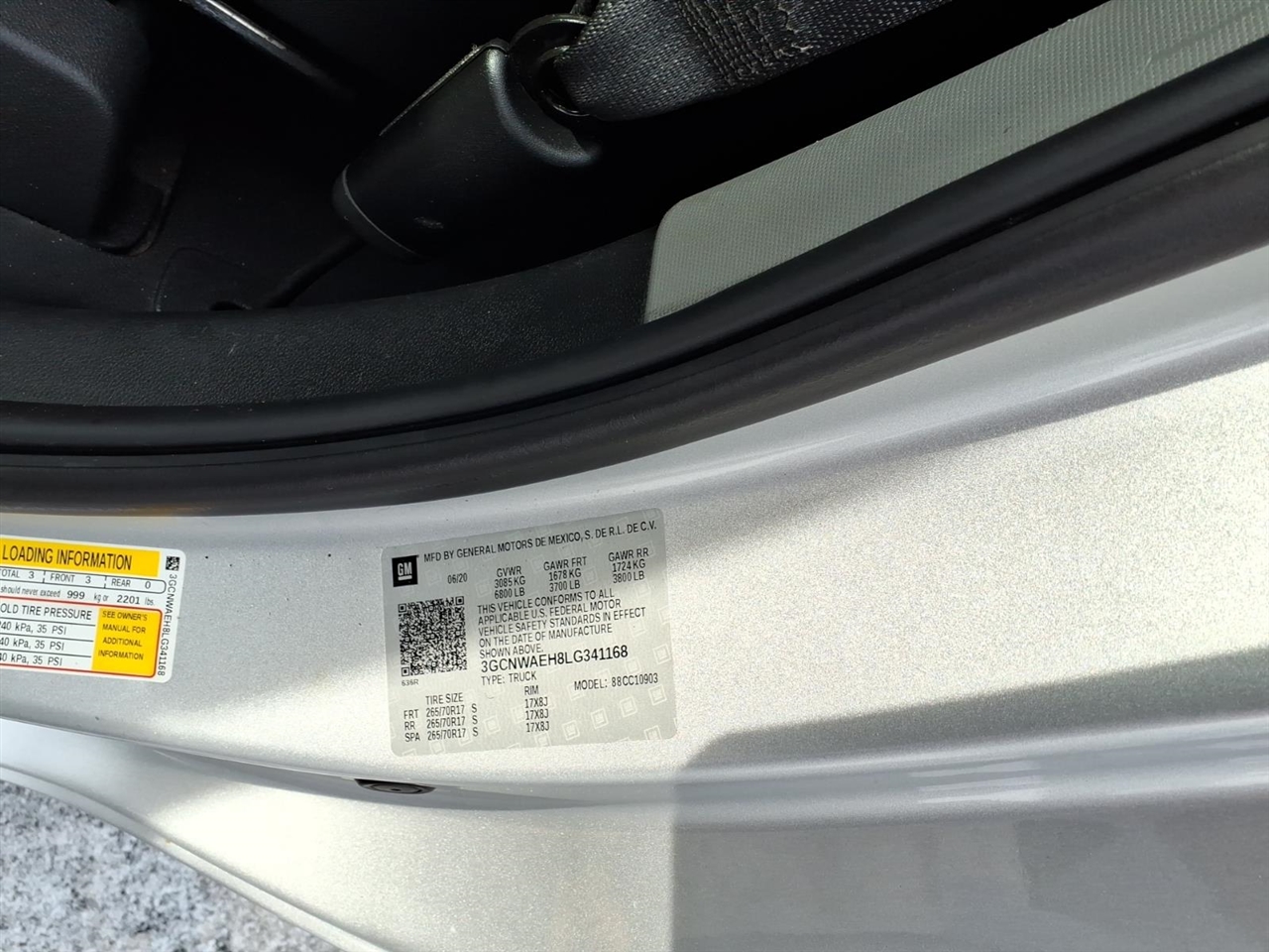 Chevrolet Silverado 1500 2WD Reg Cab 140" Work Truck 2020