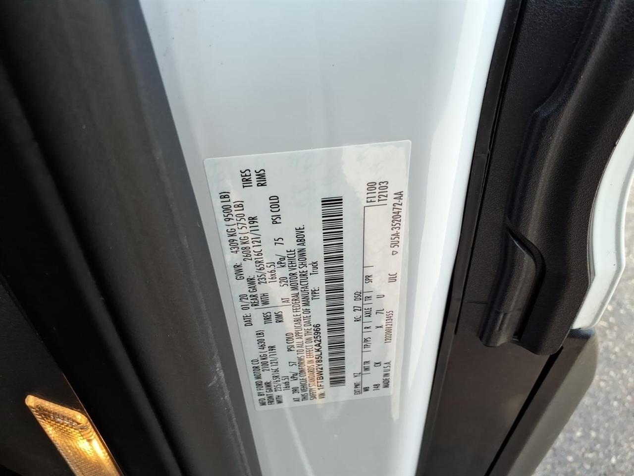 Ford Transit Cargo Van T-350 148" Low Rf 9500 GVWR AWD 2020