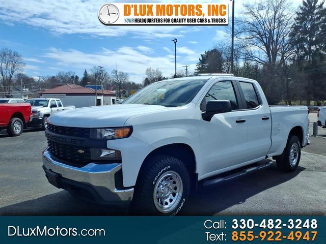 White 2020 Chevrolet Silverado 1500 Work Truck Double Cab 4WD Pickup Truck Four-Wheel Drive 6-Speed Automatic Overdrive