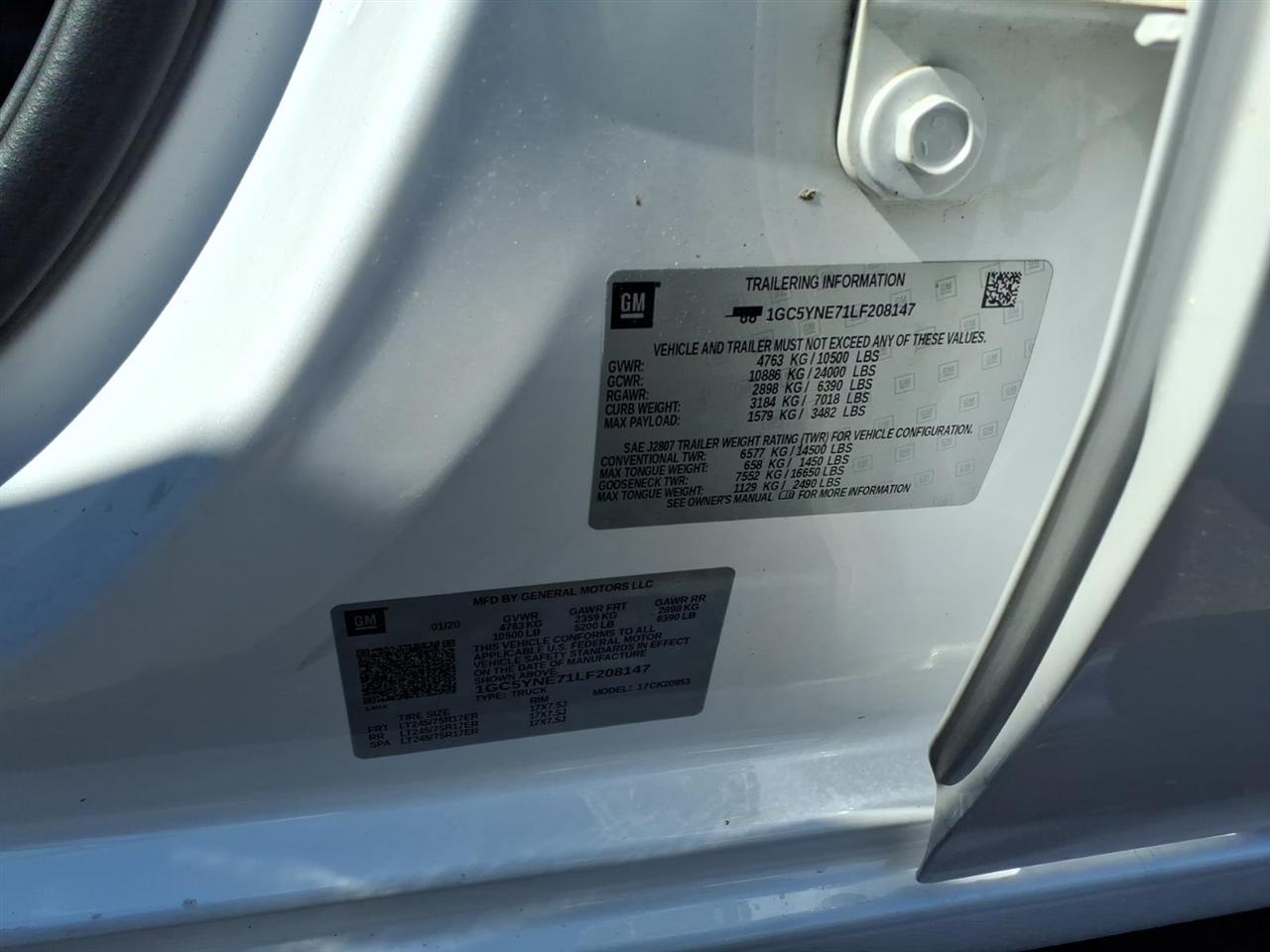 Chevrolet Silverado 2500HD 4WD Double Cab 162" LT 2020