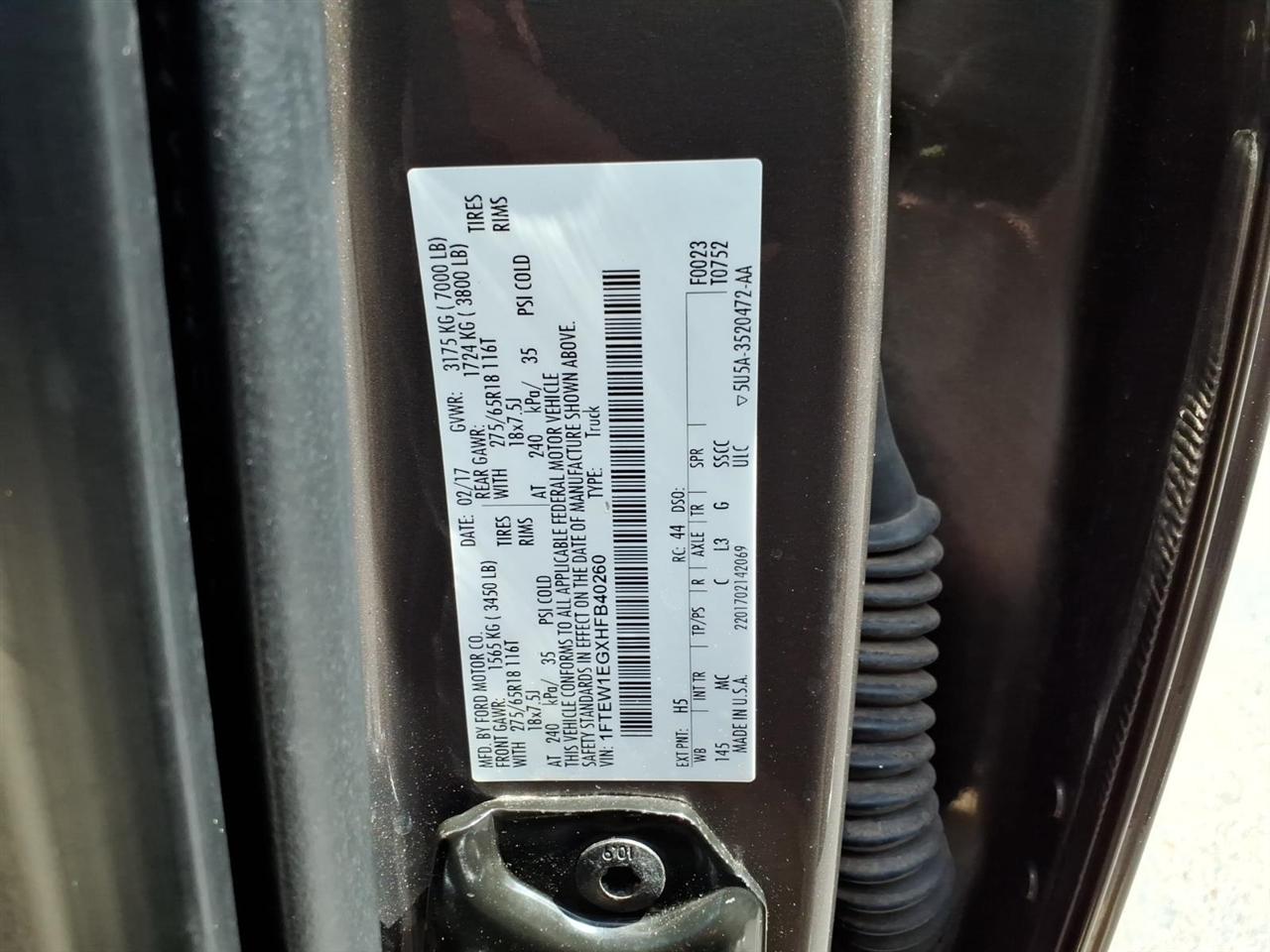 Ford F-150 XL 4WD SuperCrew 5.5' Box 2017