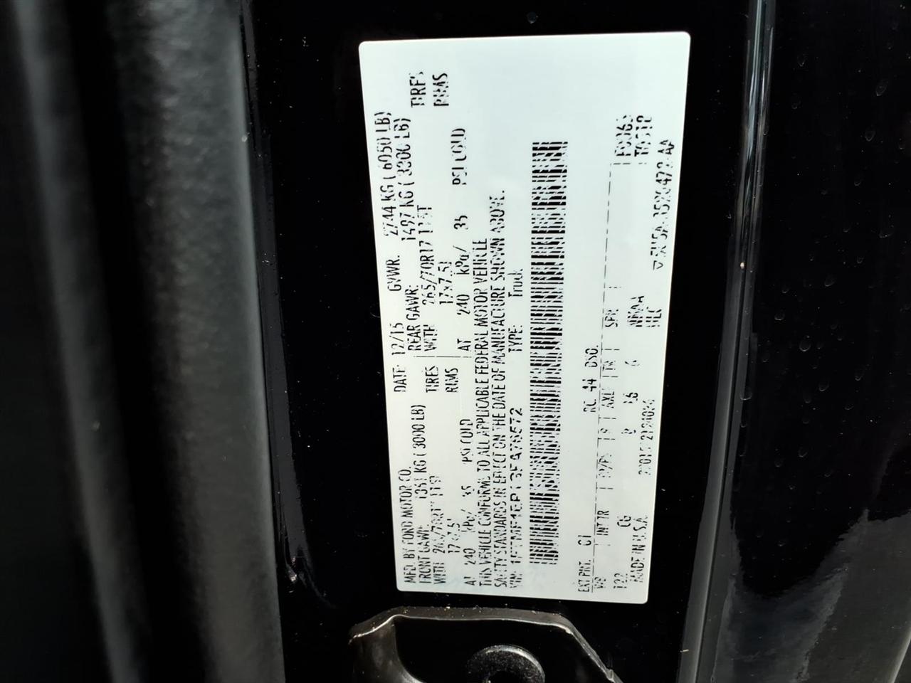 Ford F-150 4WD Reg Cab 122.5" XL 2016