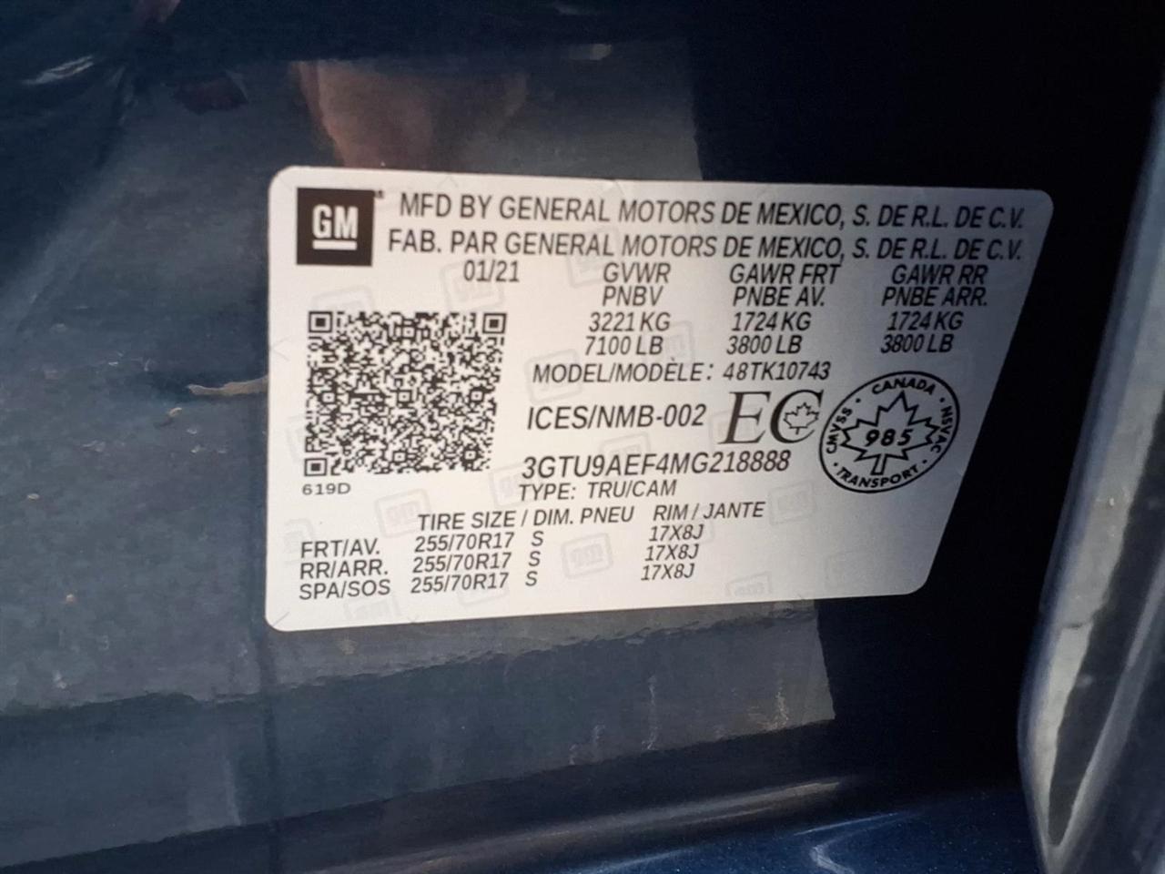 GMC Sierra 1500 4WD Crew Cab 157" 2021