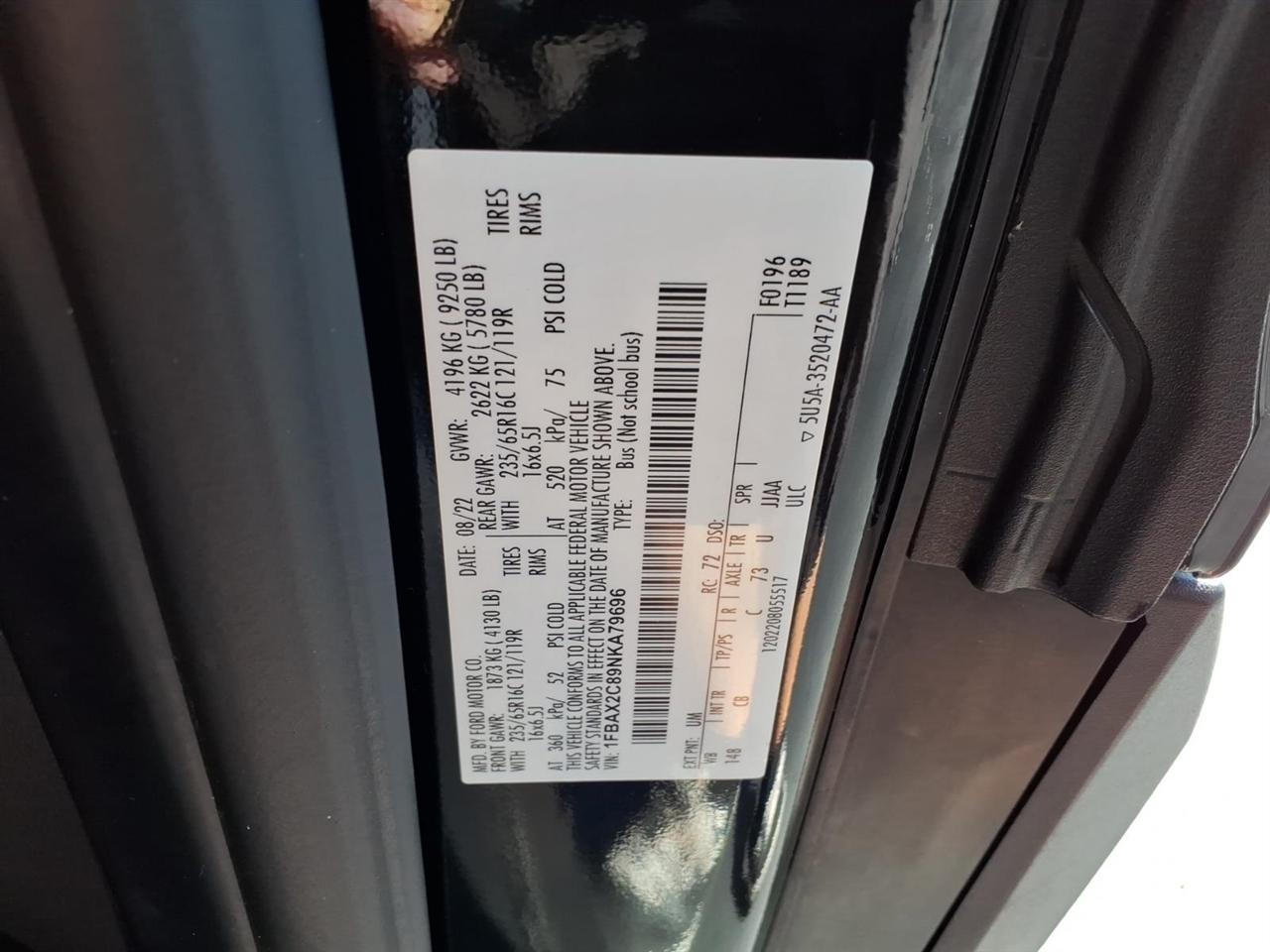 Ford Transit Passenger Wagon T-350 148" Med Roof XLT RWD 2022