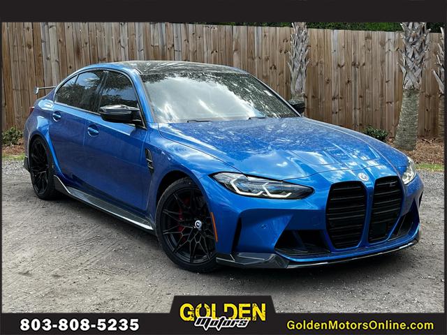 Blue 2024 BMW M3 Competition RWD Sedan Rear-Wheel Drive 8-Speed Automatic