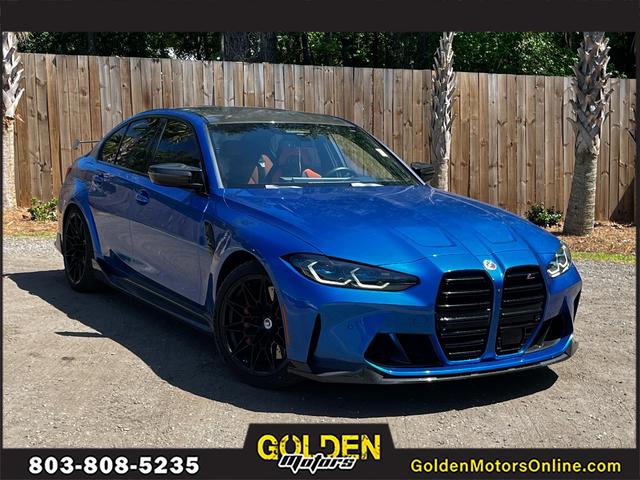 Blue 2024 BMW M3 Competition RWD Sedan Rear-Wheel Drive 8-Speed Automatic