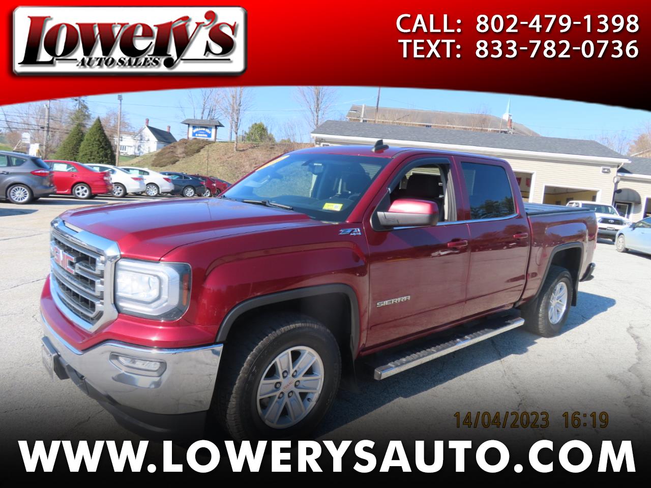 Used 2016 GMC Sierra 1500 4WD Crew Cab 143.5" SLE for Sale in Barre VT