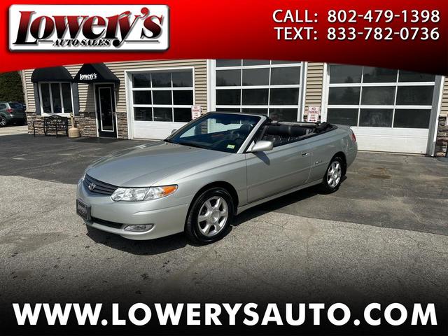 Silver 2002 Toyota Camry Solara SLE Convertible Convertible Front-Wheel Drive Automatic
