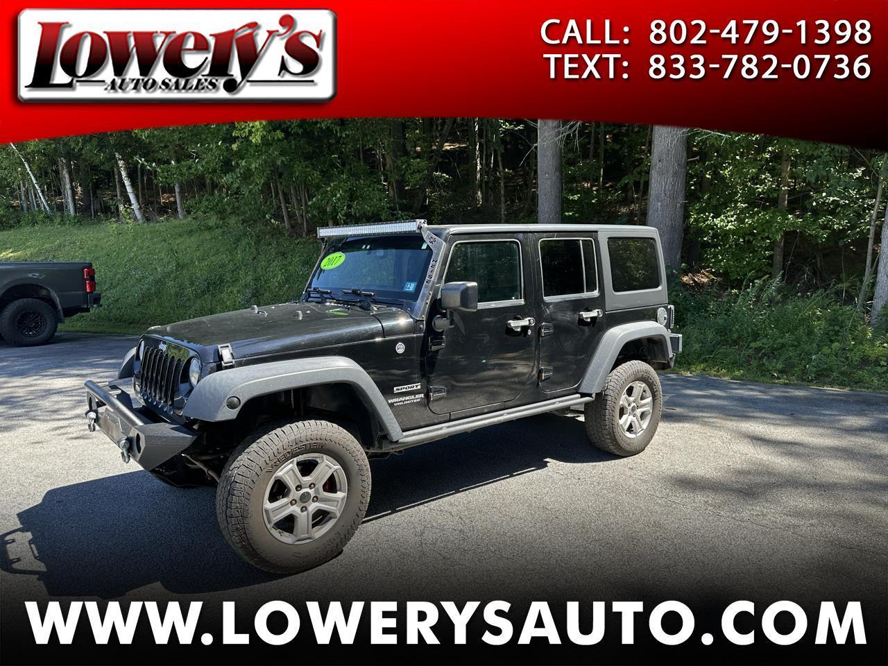 Jeep Wrangler Unlimited Sport 4x4 2017
