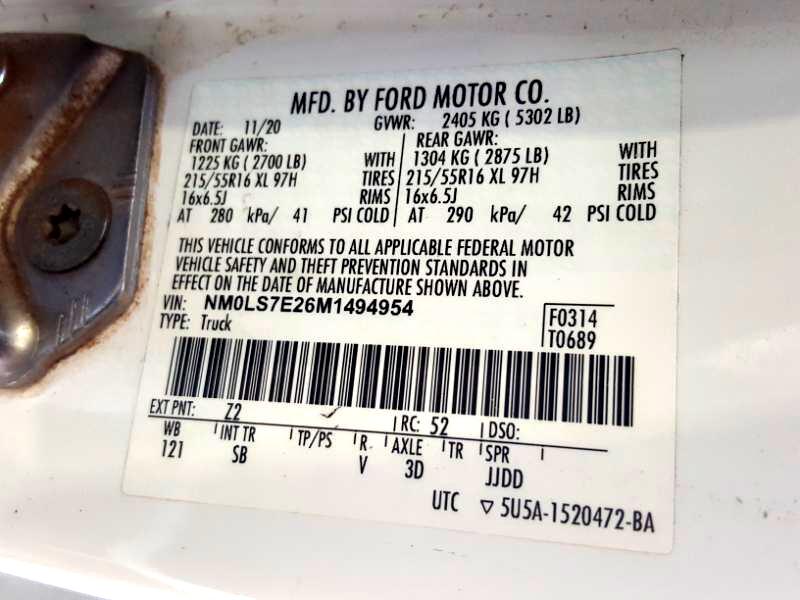 Ford Transit Connect Cargo Van XL LWB w/Rear 180 Degree Door 2021 Ford Transit Connect Cargo Van XL LWB w/Rear 180 Degree Door 2021