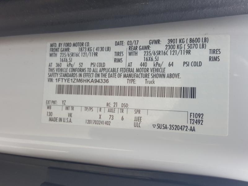 Ford Transit 150 Van Low Roof 60/40 Pass. 130-in. WB 2017