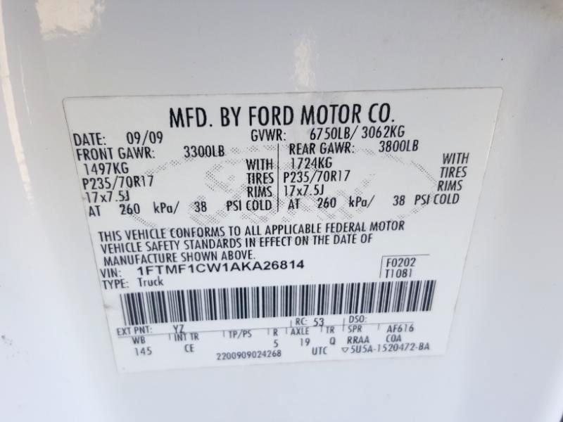 Ford F-150 XL 8-ft. Bed 2WD 2010