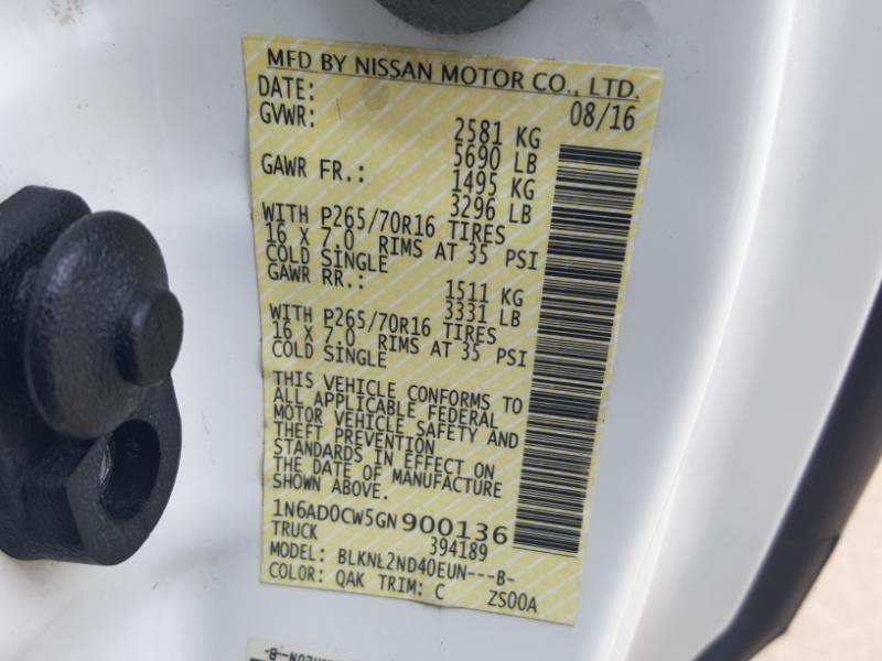 Nissan Frontier SV King Cab 5AT 4WD 2016