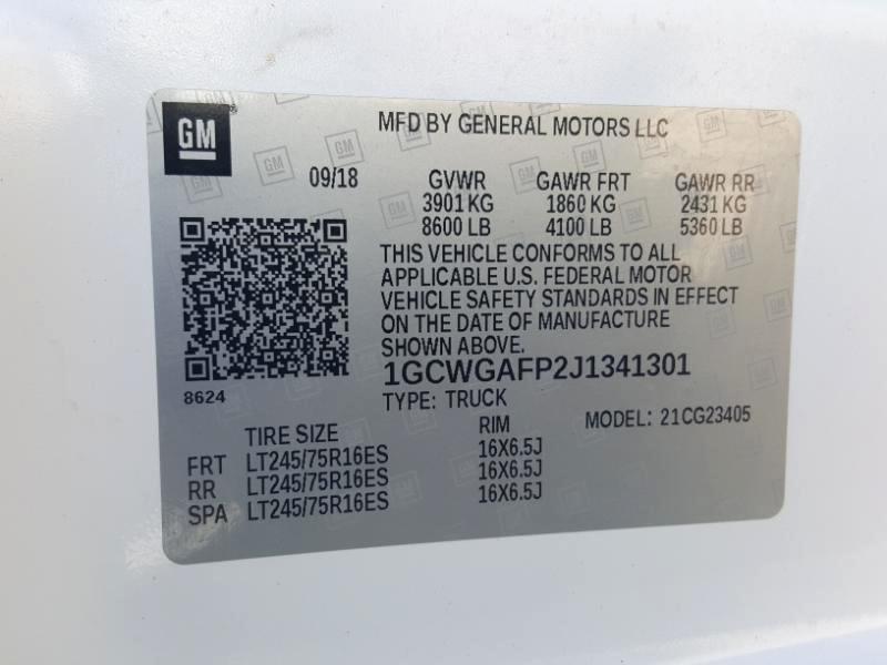 Chevrolet Express 2500 Cargo 2018