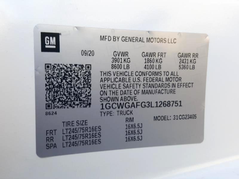 Chevrolet Express 2500 Cargo 2020