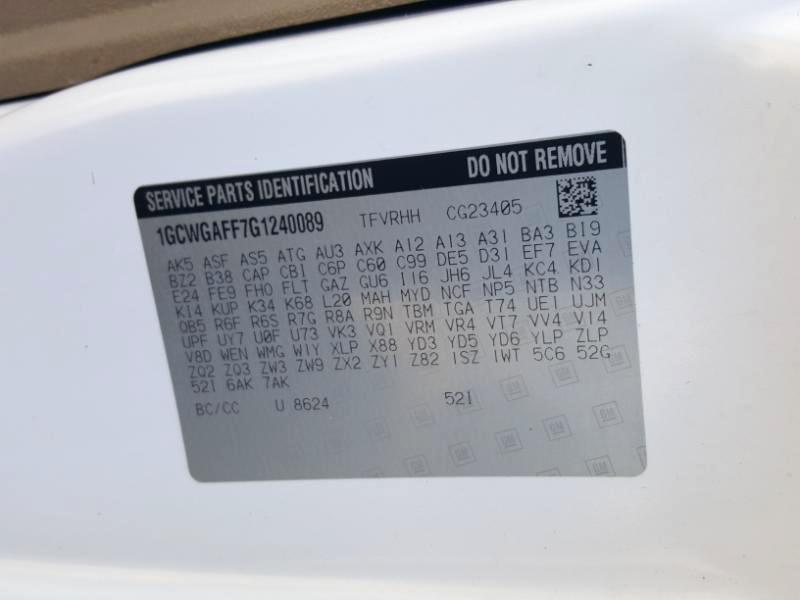 Chevrolet Express 2500 Cargo 2016