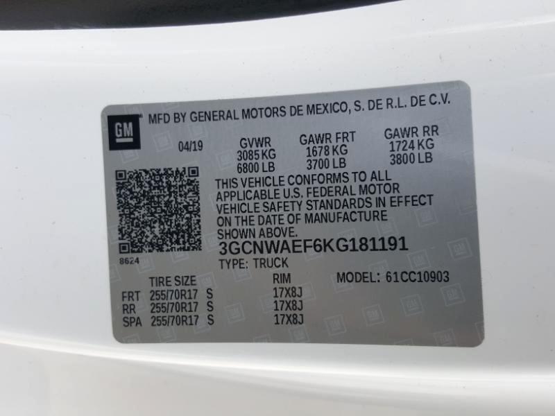 Chevrolet Silverado 1500 Work Truck Long Box 2WD 2019