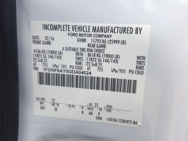 Ford F-650 Regular Cab 2WD DRW 2016