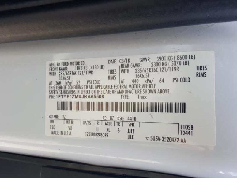 Ford Transit 150 Van Low Roof 60/40 Pass. 130-in. WB 2018
