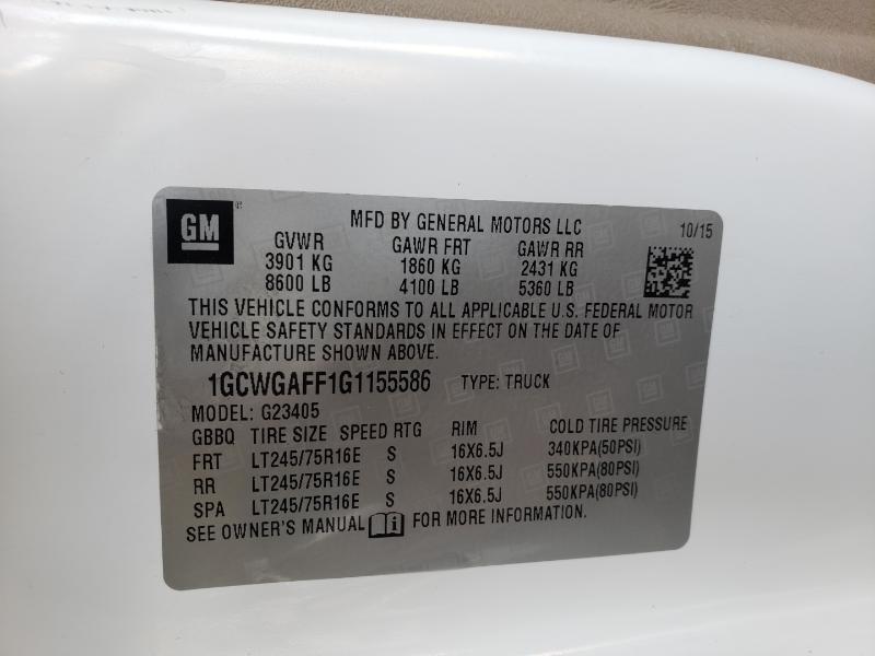 Chevrolet Express 2500 Cargo 2016
