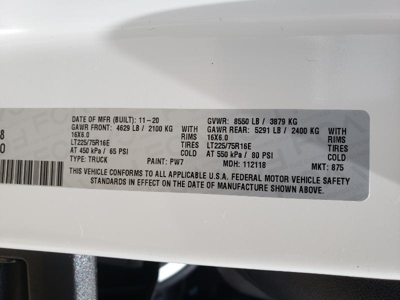 RAM Promaster 1500 High Roof 136-in. WB 2021