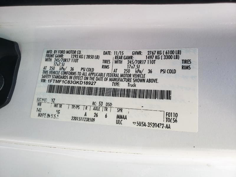 Ford F-150 XL 8-ft. Bed 2WD 2016