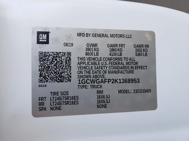 Chevrolet Express 2500 Cargo 2019