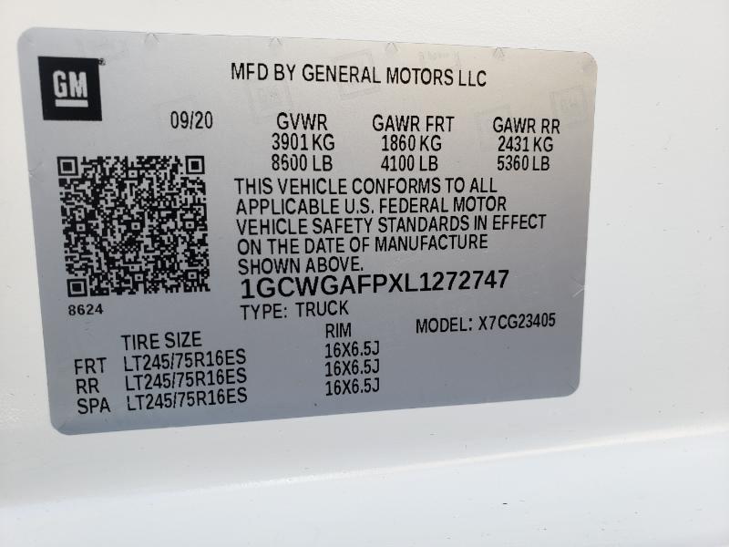Chevrolet Express 2500 Cargo 2020