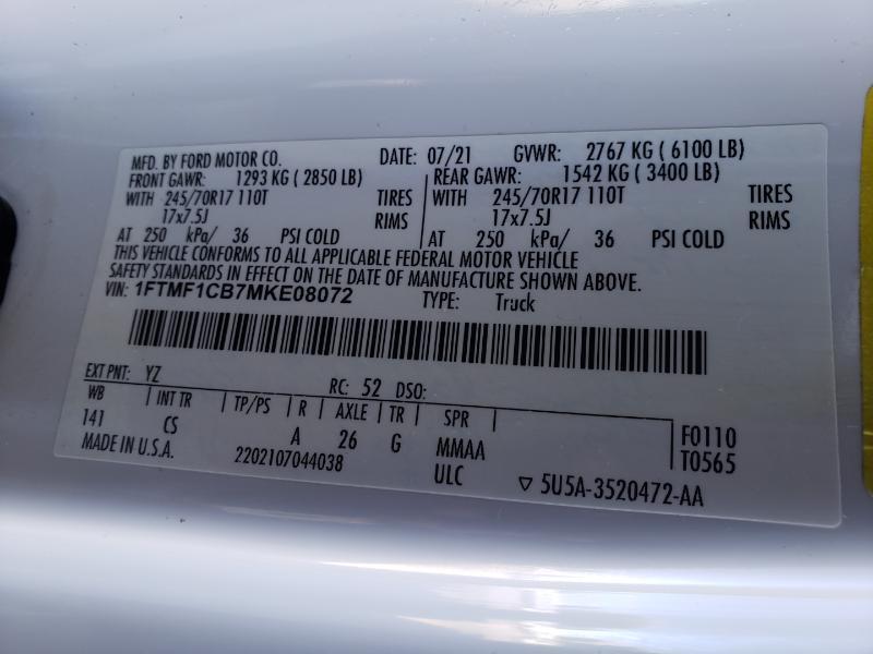 Ford F-150 XL 8-ft. Bed 2WD 2021