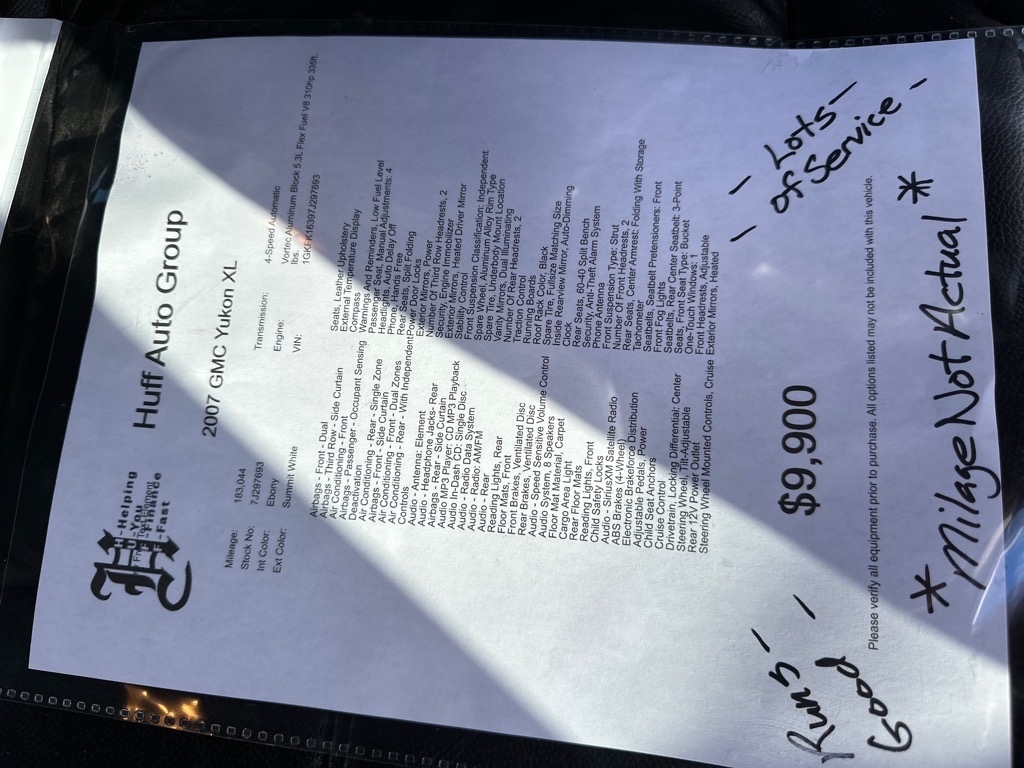 GMC Yukon XL 4WD 4dr 1500 SLT 2007